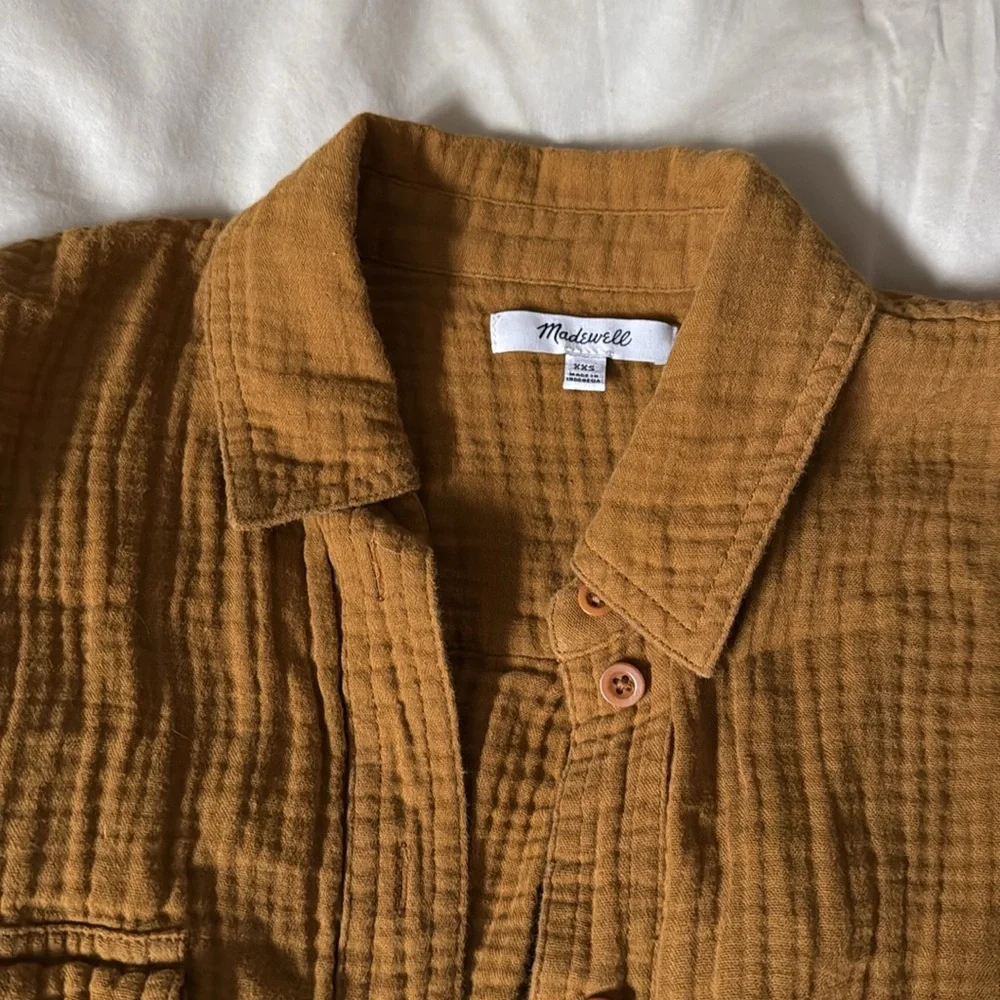 Madewell Lightspun Cotton Gauze Short sleeve Shirt S - Picture 5 of 6